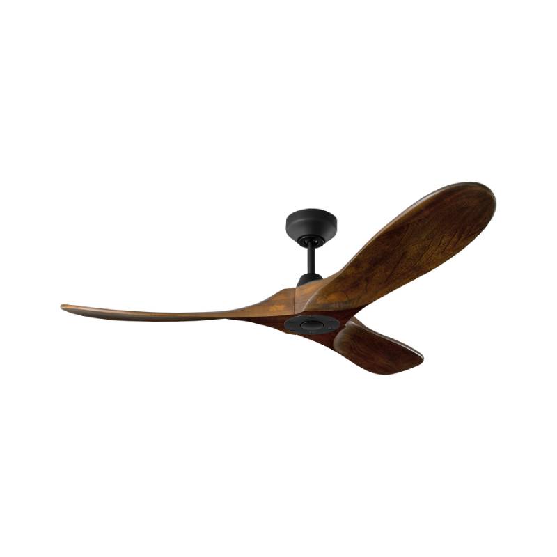 Monte Carlo Maverick Smart 52" Ceiling Fan-Matte Black with Dark Walnut Blades