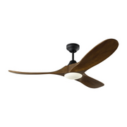 Visual Comfort 3MAVSM52 Maverick Smart 52" Ceiling Fan with LED Light Kit - Midnight Black with Dark Walnut