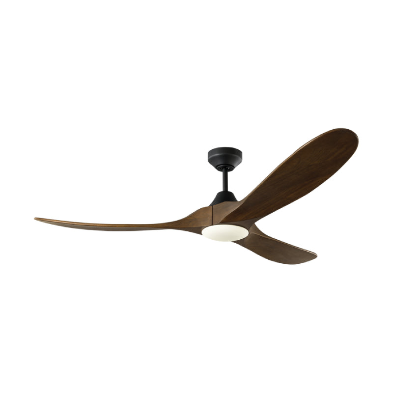 Visual Comfort 3MAVSM60D Maverick Smart 60" Ceiling Fan with LED Light Kit - Midnight Black with Dark Walnut Blades