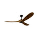 Monte Carlo Maverick Smart 60" Ceiling Fan-Midnight Black with Dark Walnut Blades