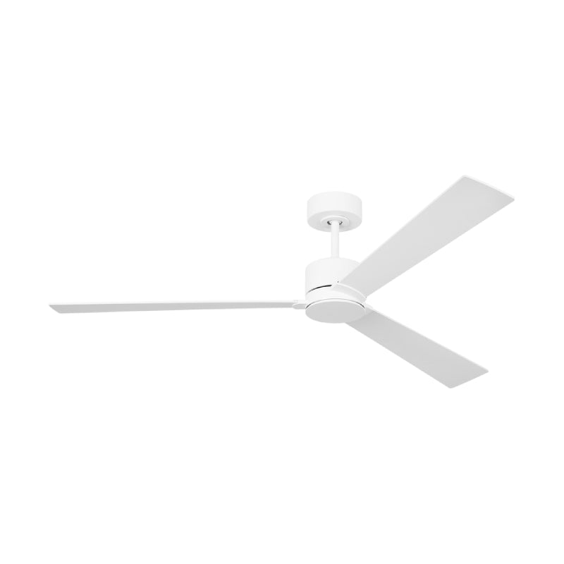 Visual Comfort Rozzen Smart 60" Ceiling Fan - Matte White with Matte White Blades