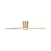Visual Comfort 3SYRHSM52 Seyra Smart 52" Hugger Ceiling Fan with LED Light Kit-Burnished Brass with Washed White Oak Blades