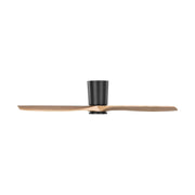 Visual Comfort 3SYRHSM52 Seyra Smart 52" Hugger Ceiling Fan with LED Light Kit-Midnight Black with Natural Honey Blades