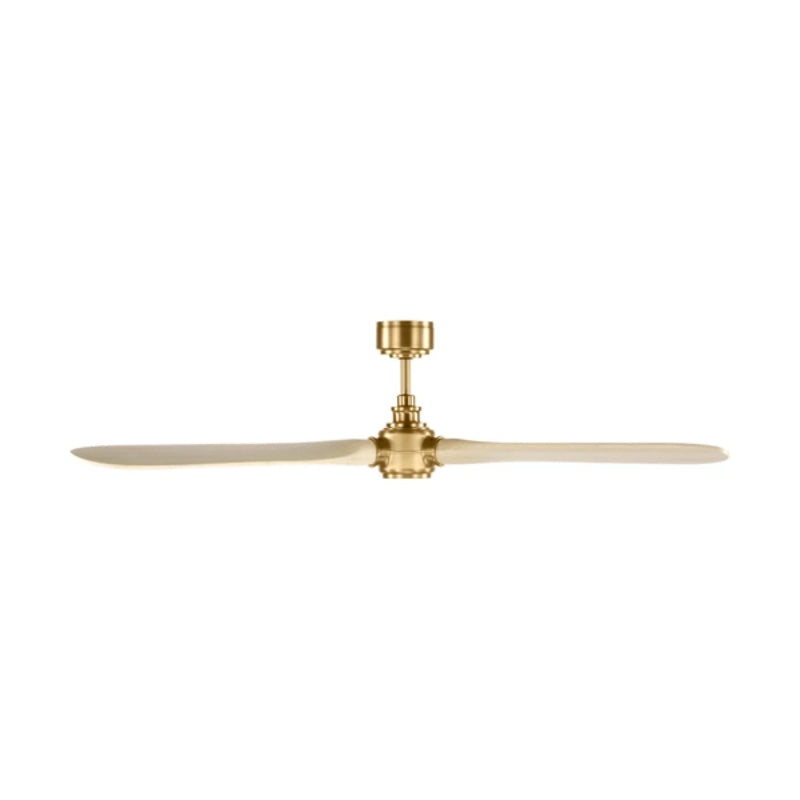 Visual Comfort 3VALSM60 Valiant Smart 60" Ceiling Fan-Burnished Brass with Washed White Oak Blades
