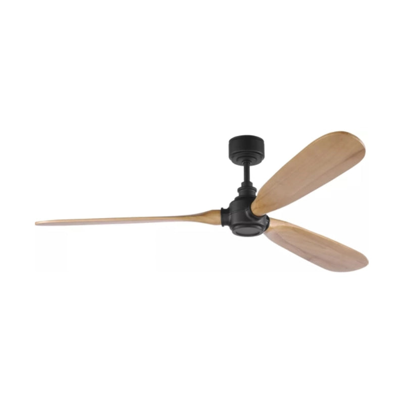 Visual Comfort 3VALSM60 Valiant Smart 60" Ceiling Fan-Matte Black with Natural Honey Blades