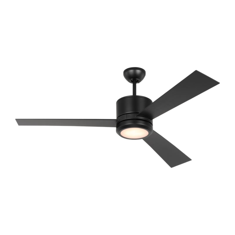 Generation Vision 52" Ceiling Fan with LED Light Kit - Midnight Black with Midnight Black Blades