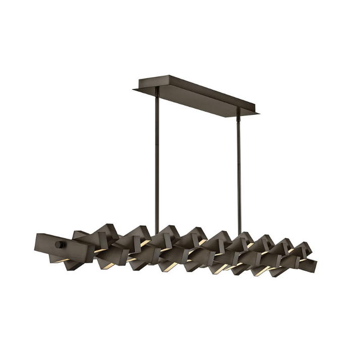 Fredrick Ramond FR42456 Stitch 14-lt 59" LED Linear Chandelier - Painted Black Oxide
