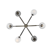 Fredrick Ramond FR30506 Oberon 6-lt 37" LED Chandelier - Black Oxide