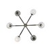 Fredrick Ramond FR30506 Oberon 6-lt 37" LED Chandelier - Black Oxide