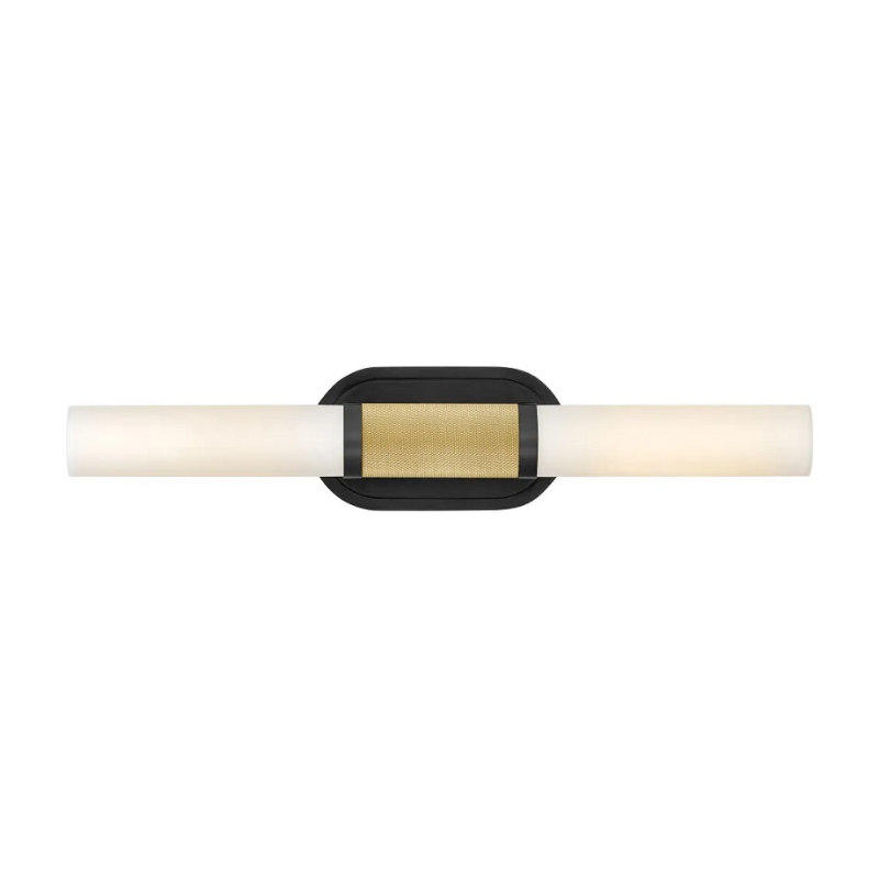 Hinkley 56882 Thayer 2-lt 25" Tall LED Wall Sconce - Lacquered Brass with Black accents