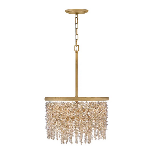 Fredrick Ramond FR41493 Rubina 4-lt 18" LED Pendant - Burnished Gold/Light Amber Crystal