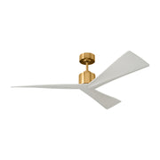 Monte Carlo Adler 52" Ceiling Fan - Burnished Brass with Matte White