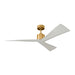 Monte Carlo Adler 52" Ceiling Fan - Burnished Brass with Matte White