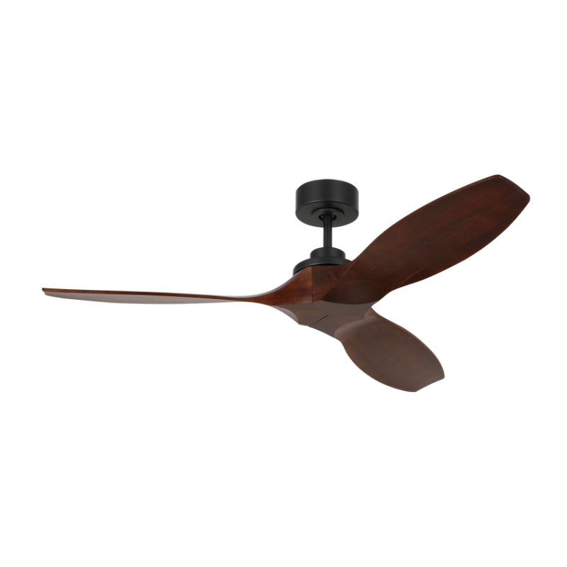 Visual Comfort Collins Smart 52" Ceiling Fan - Midnight Black with Dark Walnut Blades