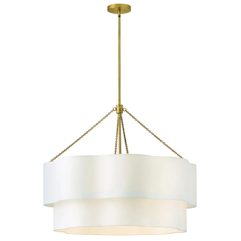 Hinkley 47735 Gwen 8-lt 32" LED Chandelier - Lacquered Brass