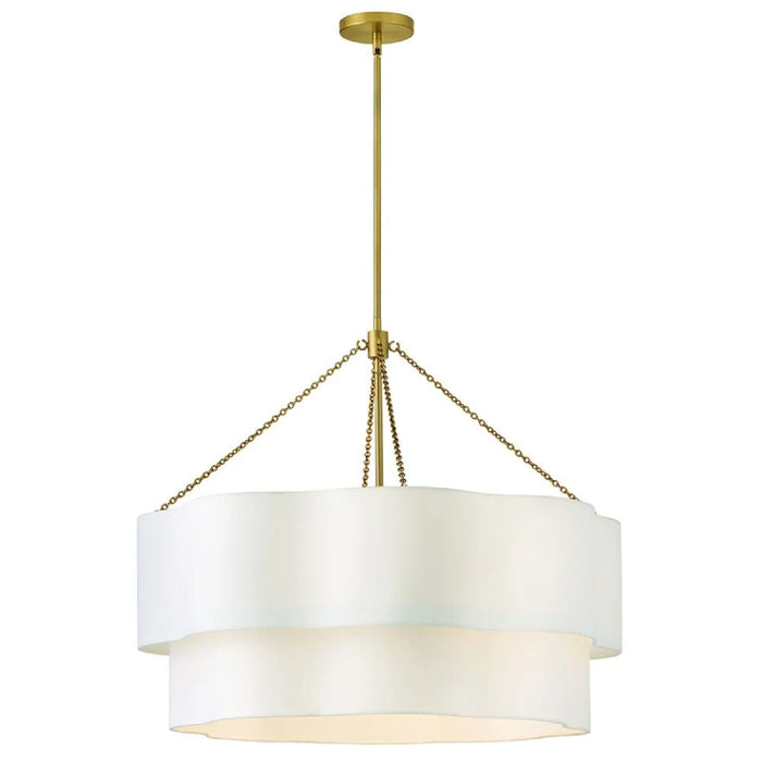 Hinkley 47735 Gwen 8-lt 32" LED Chandelier - Lacquered Brass