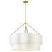 Hinkley 47735 Gwen 8-lt 32" LED Chandelier - Lacquered Brass