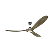 Visual Comfort Maverick 70" Ceiling Fan with LED Light Kit - Aged Pewter