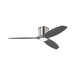 Generation Titus 52" Hugger Ceiling Fan with LED Light Kit-Brushed Steel with Silver Blades