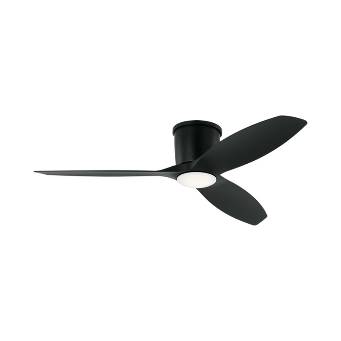 Generation Titus 52" Hugger Ceiling Fan with LED Light Kit-Midnight Black with Midnight Black Blades