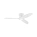 Generation Titus 52" Hugger Ceiling Fan with LED Light Kit-Matte White with Matte White Blades