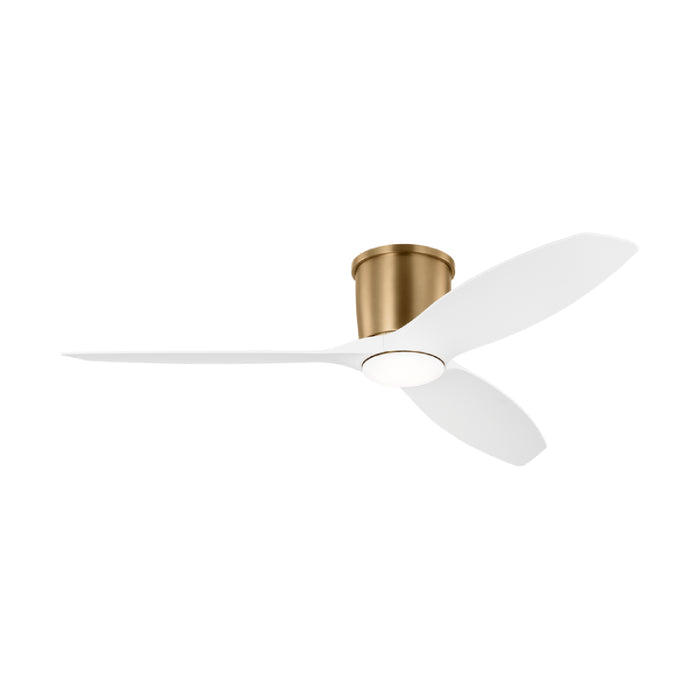 Generation Titus 52" Hugger Ceiling Fan with LED Light Kit - Satin Brass with Matte White Blades
