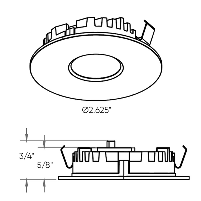 Dals 4001-CC Super-Puck 3" 12V Recessed Superpuck, 5CCT Selectable
