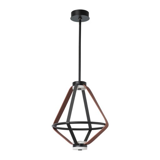 Hubbardton Forge 401320 Aspen 3-lt 17" LED Small Lantern - Black/Leather Chestnut