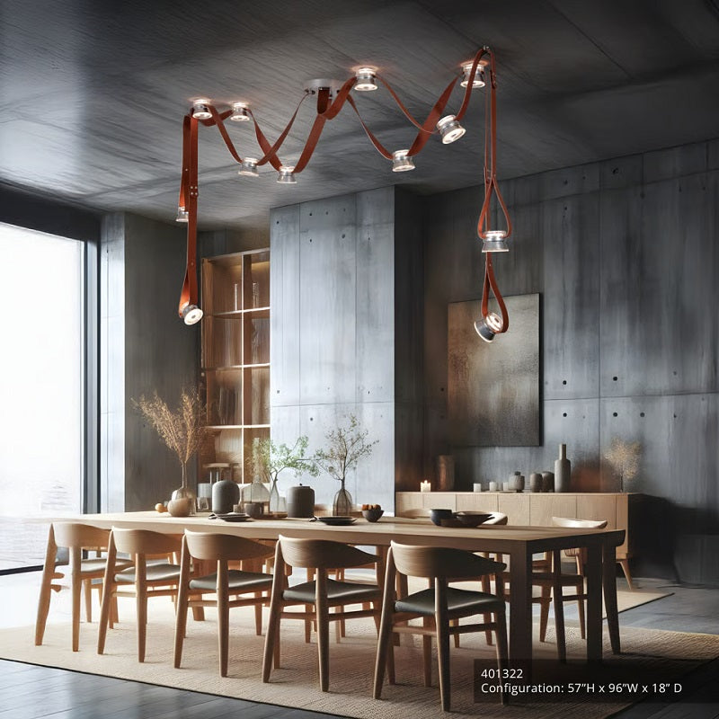 Hubbardton Forge 401322 SNAPS 12-lt 18" LED Pendant w/Metal Cones
