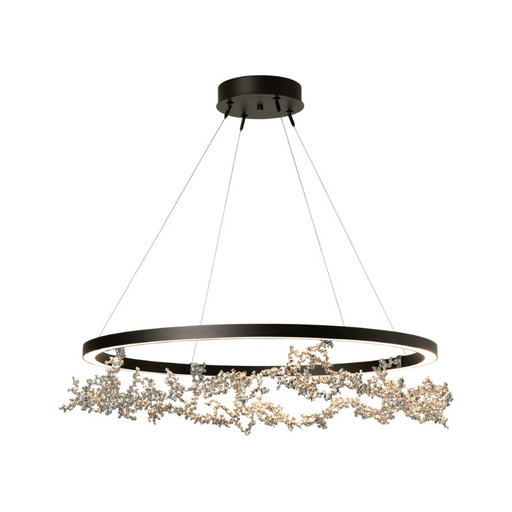 Hubbardton Forge 401330 Coral 1-lt 41" LED Ring Pendant - Oil Rubbed Bronze/Sterling