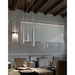 Bover Slend Set 3 Rectangular 3-lt 28" LED Pendant