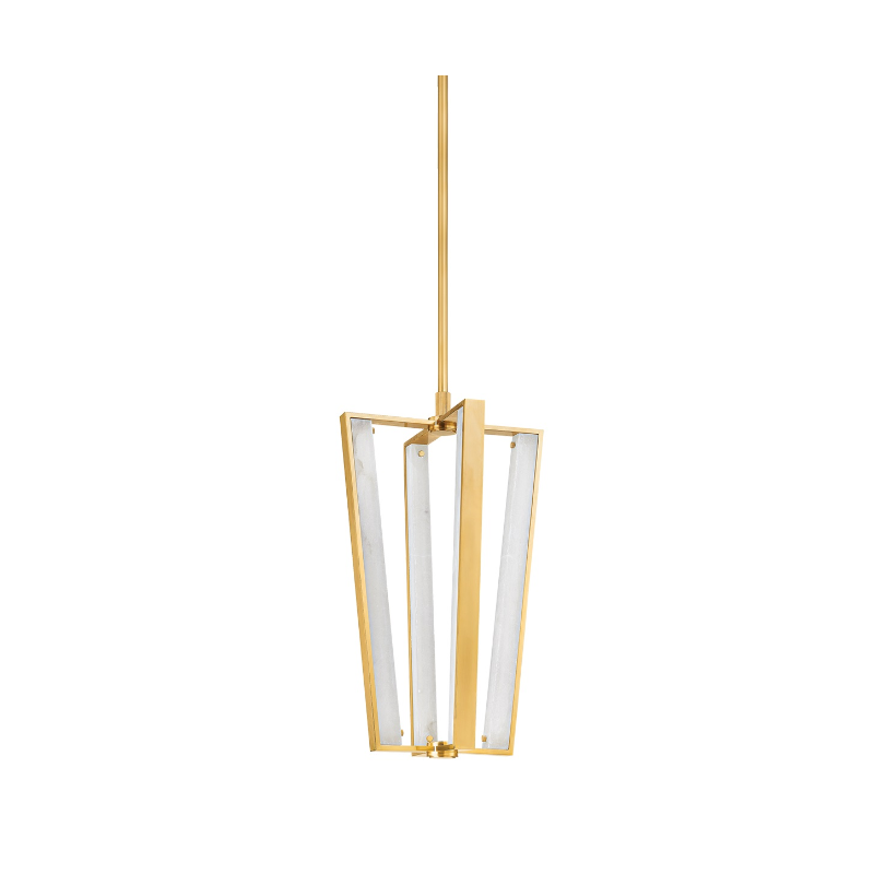 Hudson Valley 4054 Edgemere 4-lt 16" LED Pendant - Aged Brass