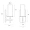 Sonneman 4060 Tuxedo 1-lt 15" Tall Wall Sconce