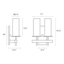 Sonneman 4062 Tuxedo 2-lt 15" Tall Double Wall Sconce