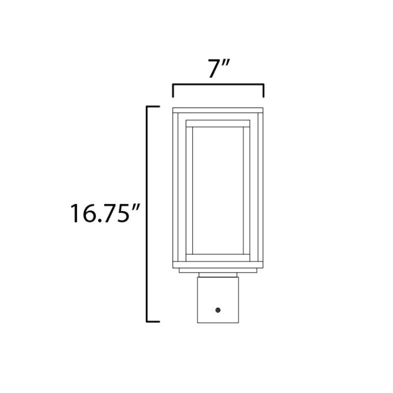 Maxim 40660 Cabana VX 1-lt 17" Tall Outdoor Post Lantern