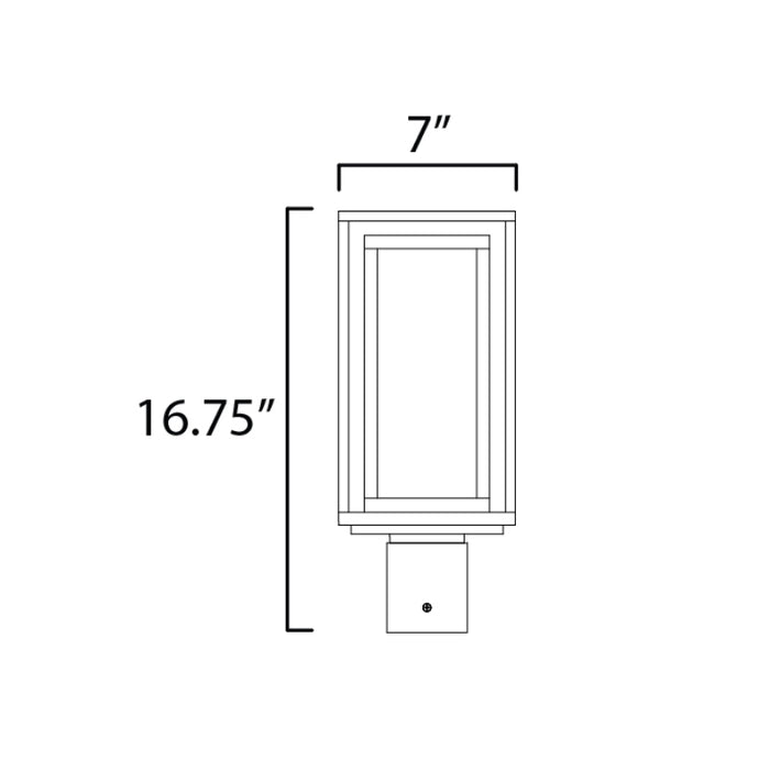 Maxim 40660 Cabana VX 1-lt 17" Tall Outdoor Post Lantern