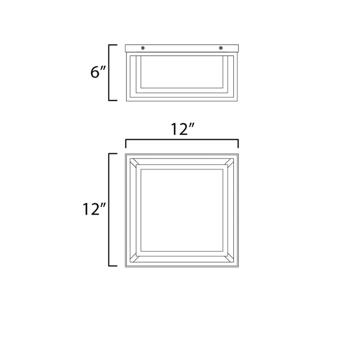 Maxim 40661 Cabana VX 2-lt 12" Outdoor Flush Mount