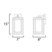 Maxim 40663 Cabana VX 1-lt 15" Tall Outdoor Wall Sconce