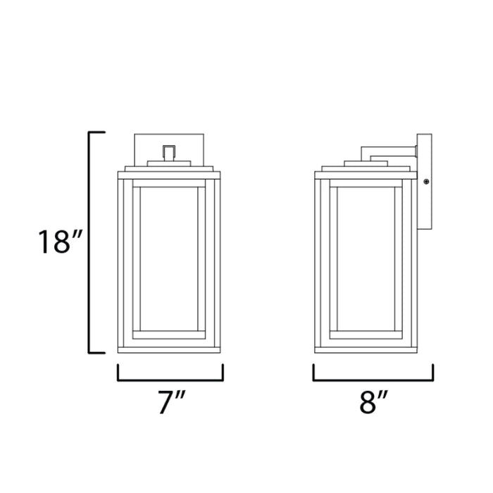 Maxim 40665 Cabana VX 1-lt 18" Tall Outdoor Wall Sconce