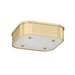 Hudson Valley 4114 Madison Square 1-lt 13" LED Flush Mount - Aged Brass