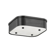 Hudson Valley 4114 Madison Square 1-lt 13" LED Flush Mount - Distressed Bronze