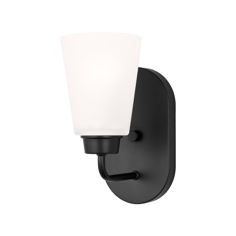 Generation 4115201EN3 Kerrville 1-lt 10" Tall LED Bath Light - Midnight Black