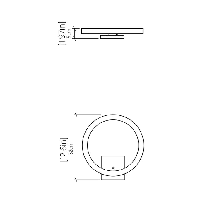 Accord 4117LED Frame 1-lt 13" LED Wall Light