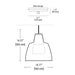 PrentaLux 411 Series 3DP Pendant with Disk Canopy