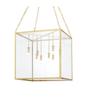 Hudson Valley 4124 Catskill 8-lt 24" Pendant-Aged Brass