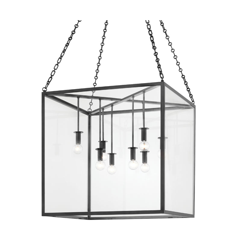 Hudson Valley 4124 Catskill 8-lt 24" Pendant-Aged Iron