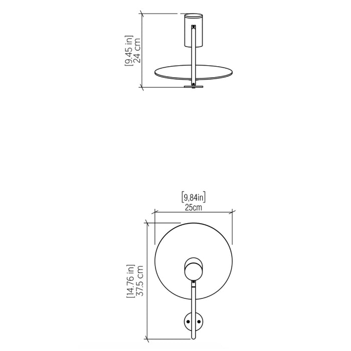 Accord 4129 Dot 1-lt 15" Tall LED Wall Light