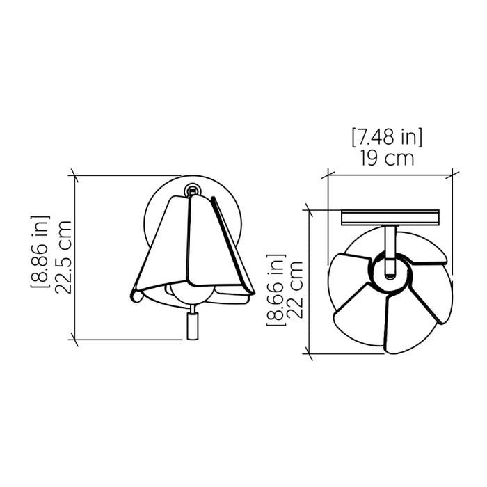 Accord 4136 Fuchsia 1-lt 9" LED Wall Sconce