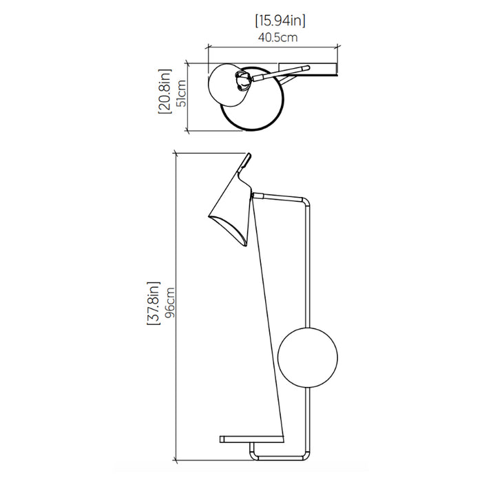 Accord 4151 Balance 1-lt 38" LED Wall Light