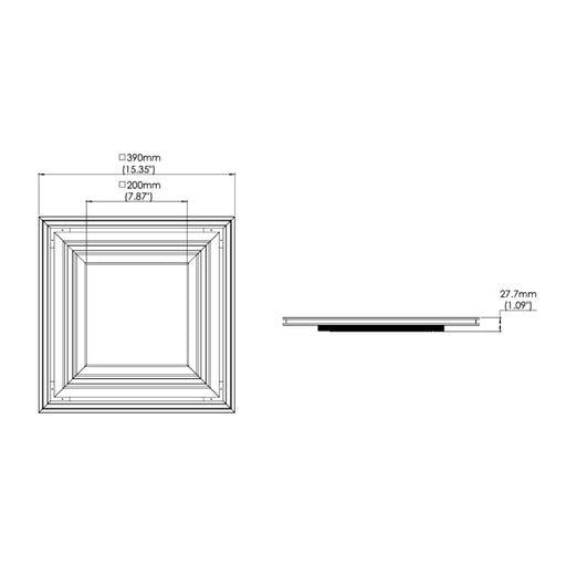 Eurofase 41900 15" Channel Mount Square